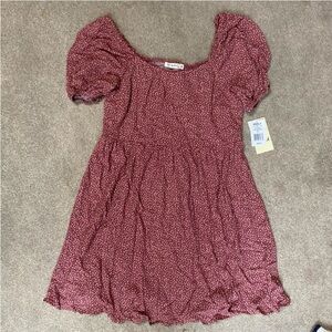 Live To Be Spoiled Red Ditzy Floral Smocked Back Mini Dress Size XXL NWT